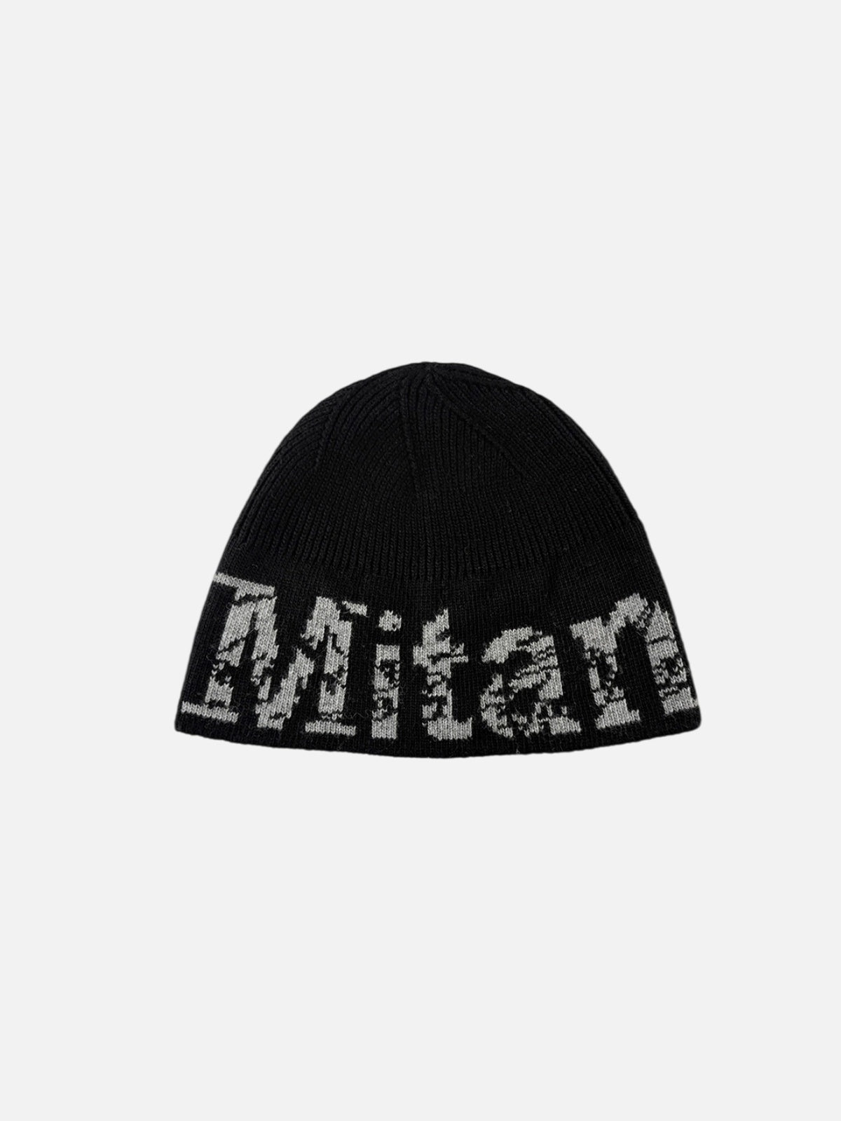 Two-Tone Ribbed Knit Beanie