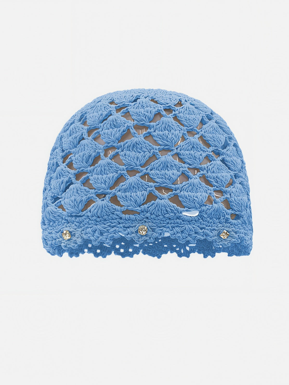 Openwork Crochet Beaded Skullcap