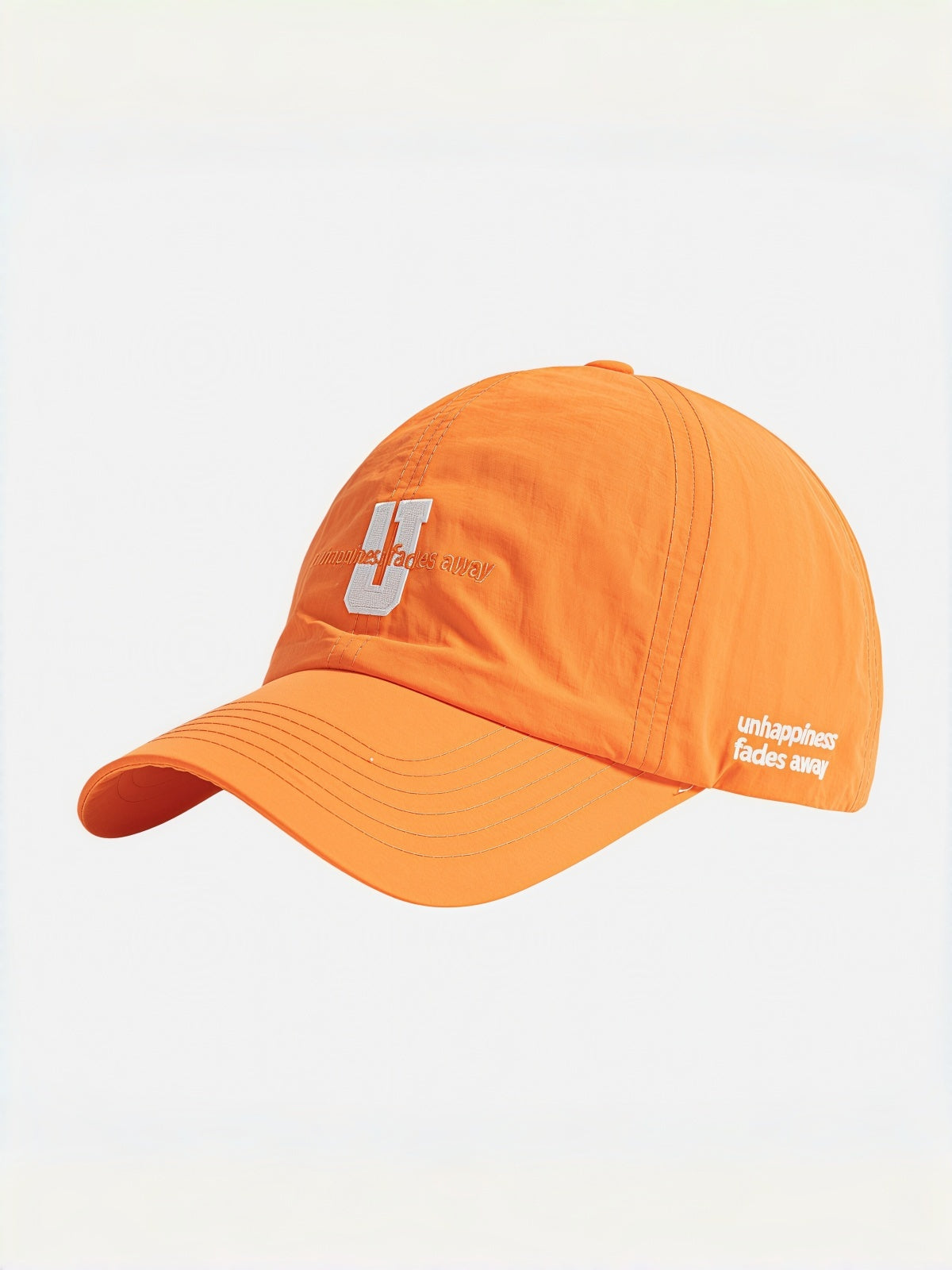 "Unhappiness Fades Away" Embroidered Cap