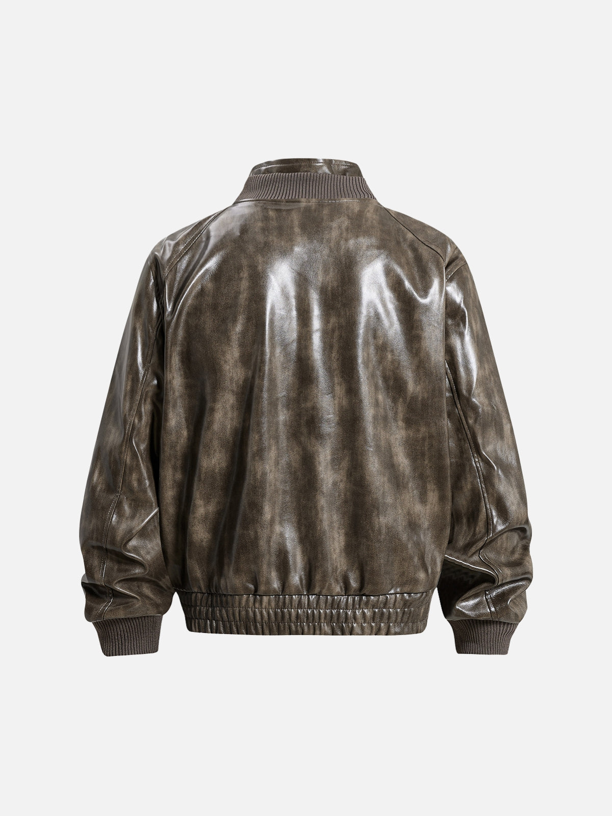 Haaura Distressed Zip Pocket Bomber Jacket