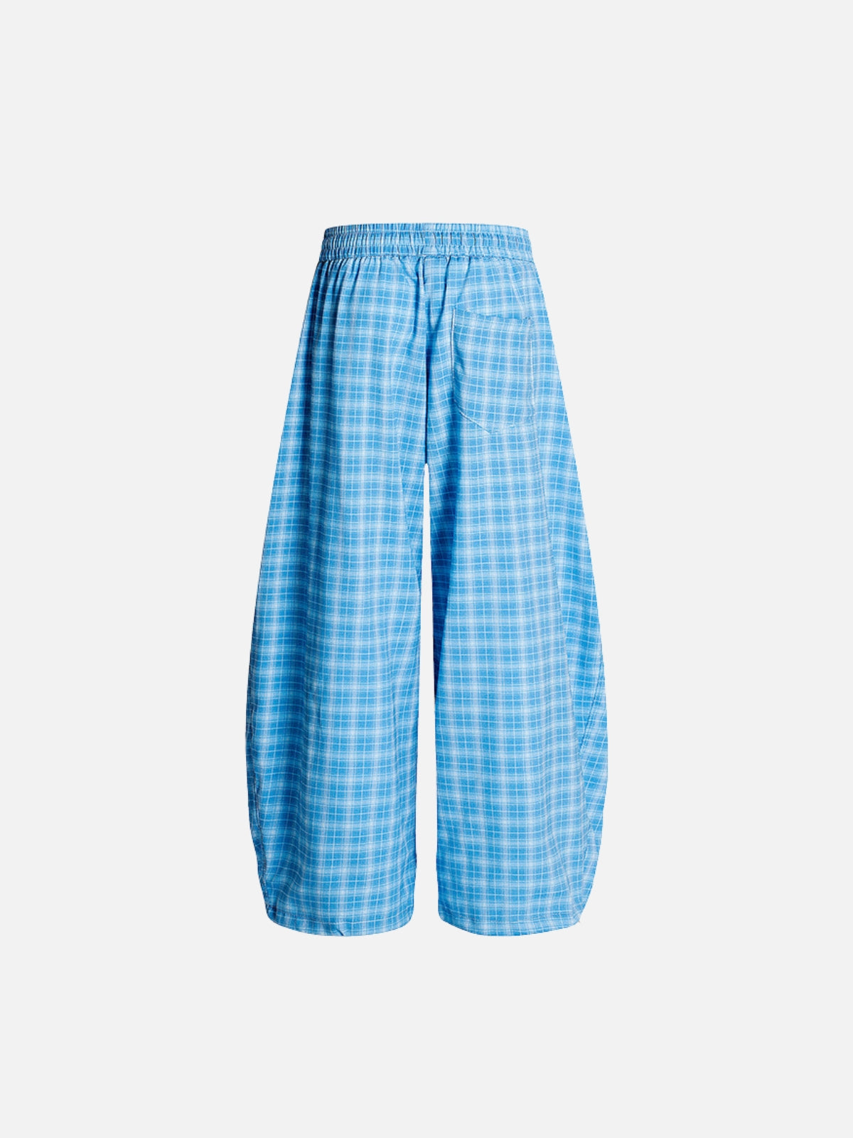 Haaura Drawstring Plaid Baggy Pants