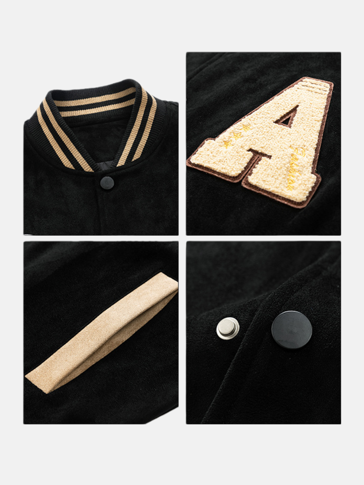 Haaura Suede Varsity Jacket