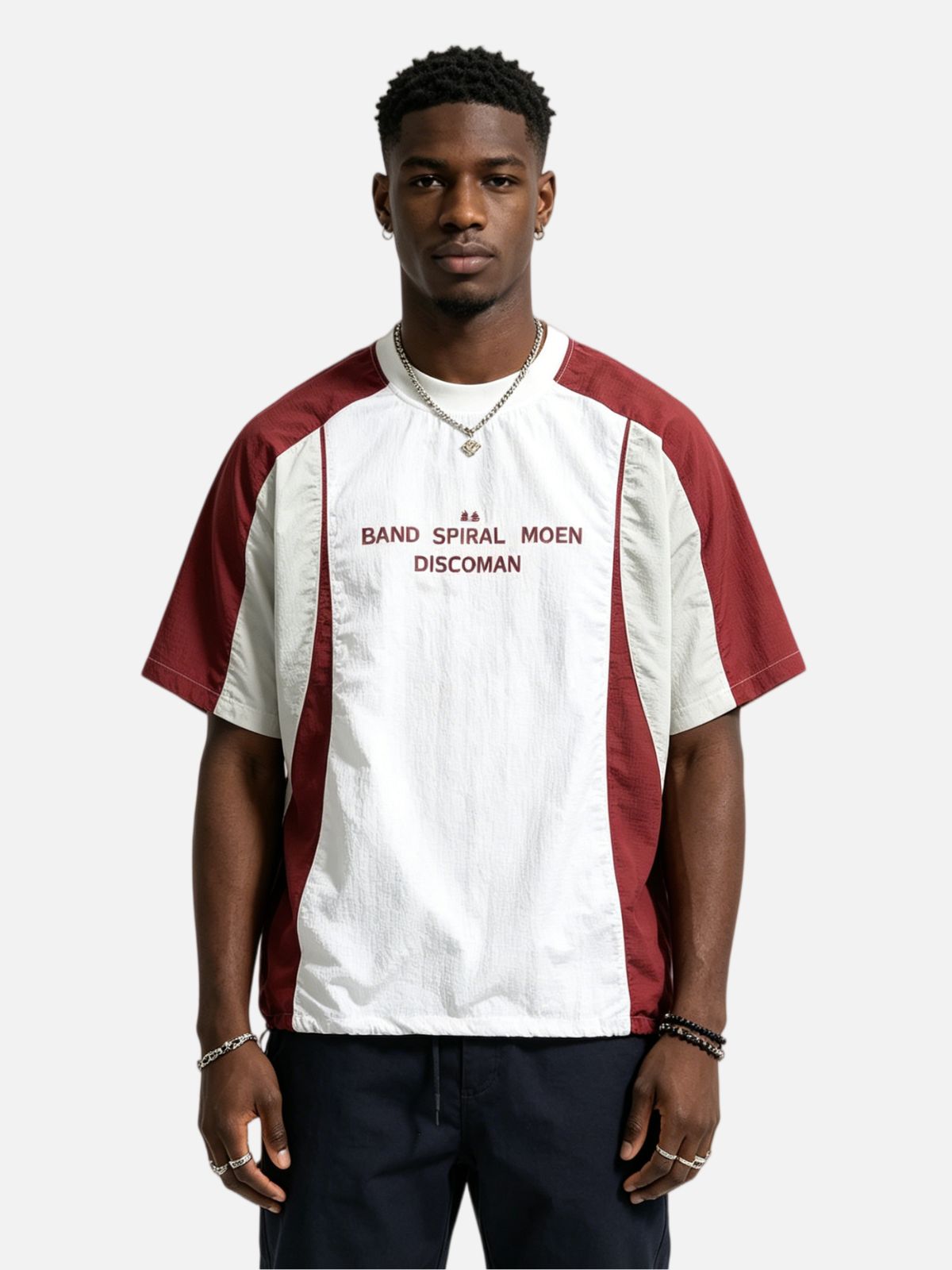 Haaura Color Block Drawstring Hem Tee