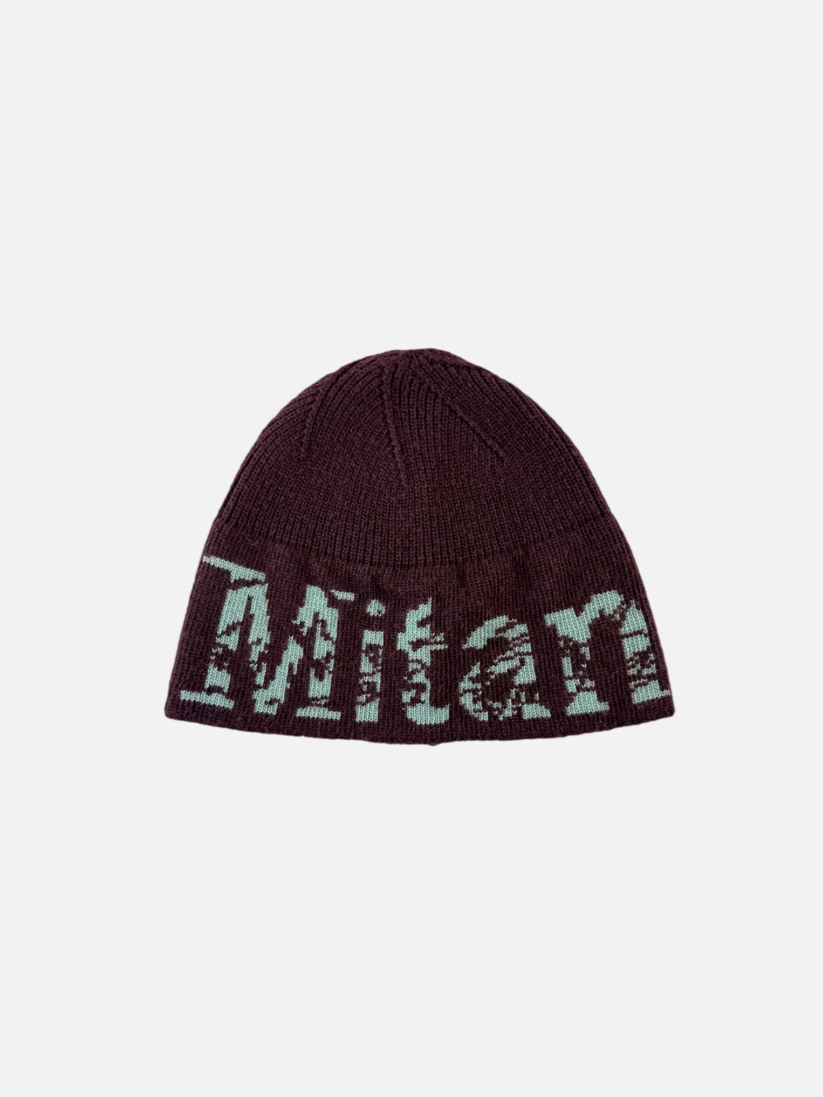 Two-Tone Ribbed Knit Beanie