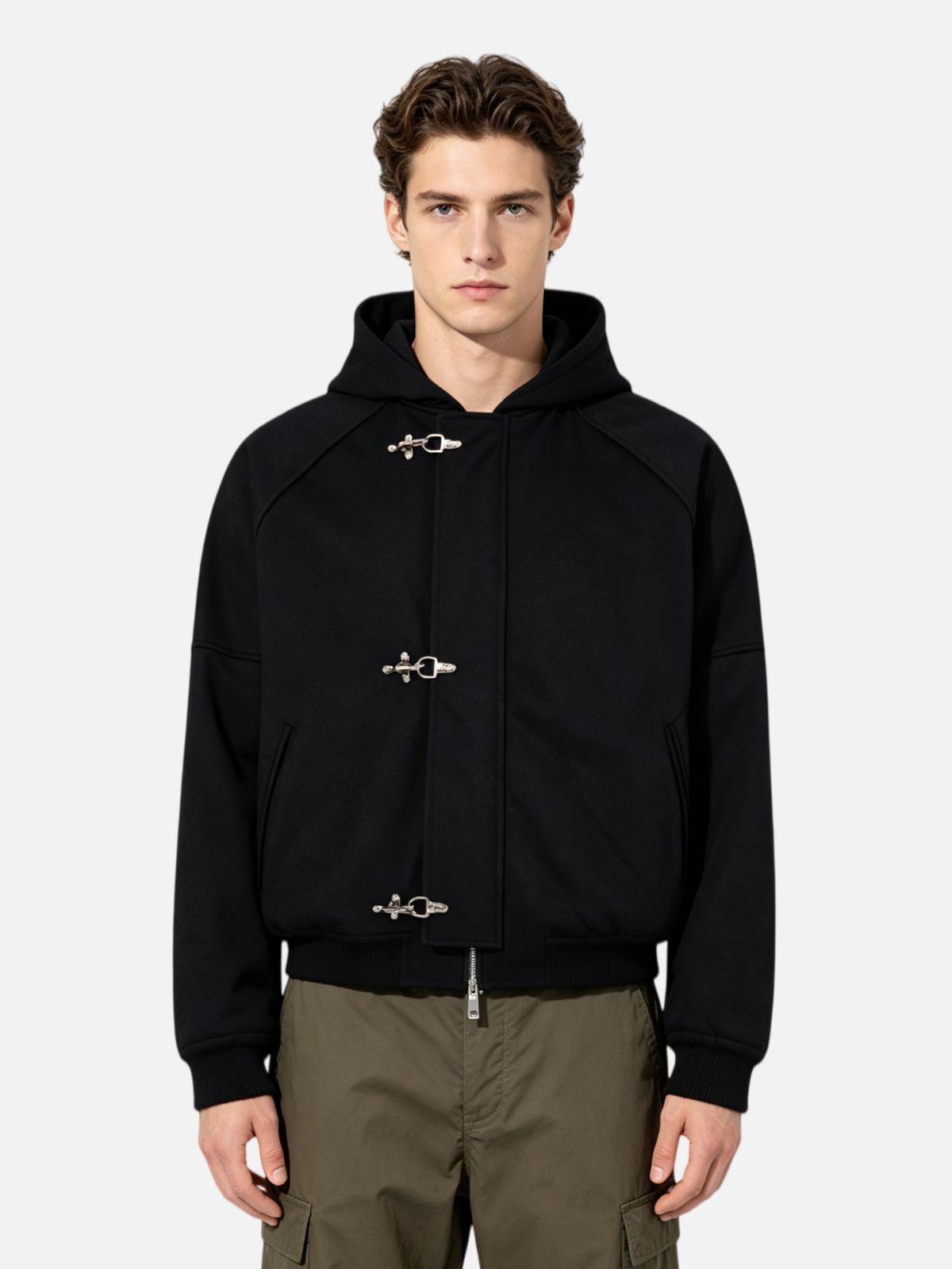 Haaura Fireman Clasp Hooded Jacket