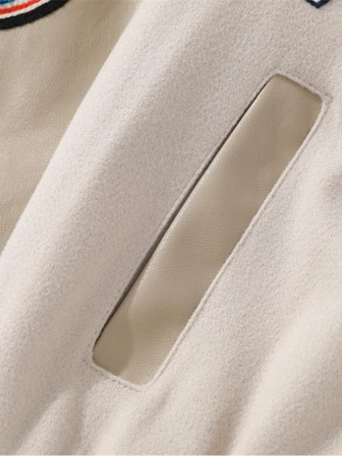 Haaura Towel Embroidery Badge Varsity Jacket