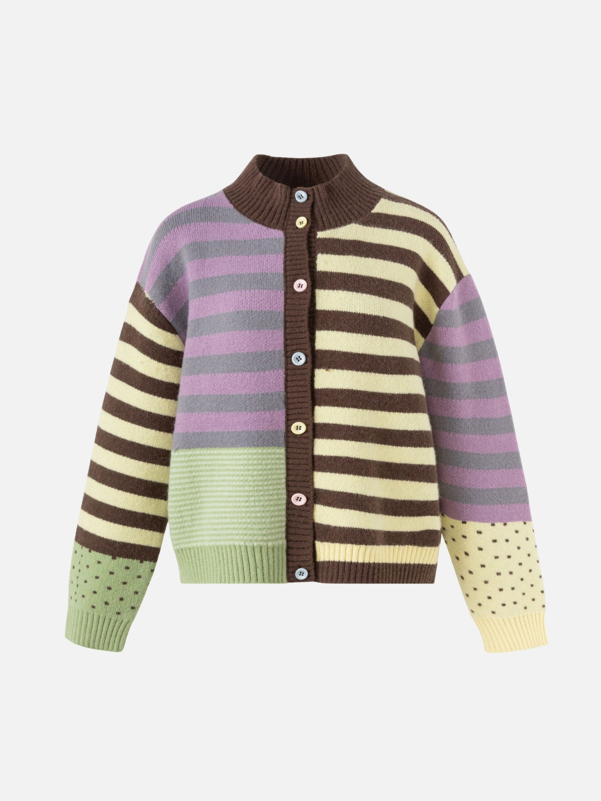 Haaura Colorblock Striped Cardigan