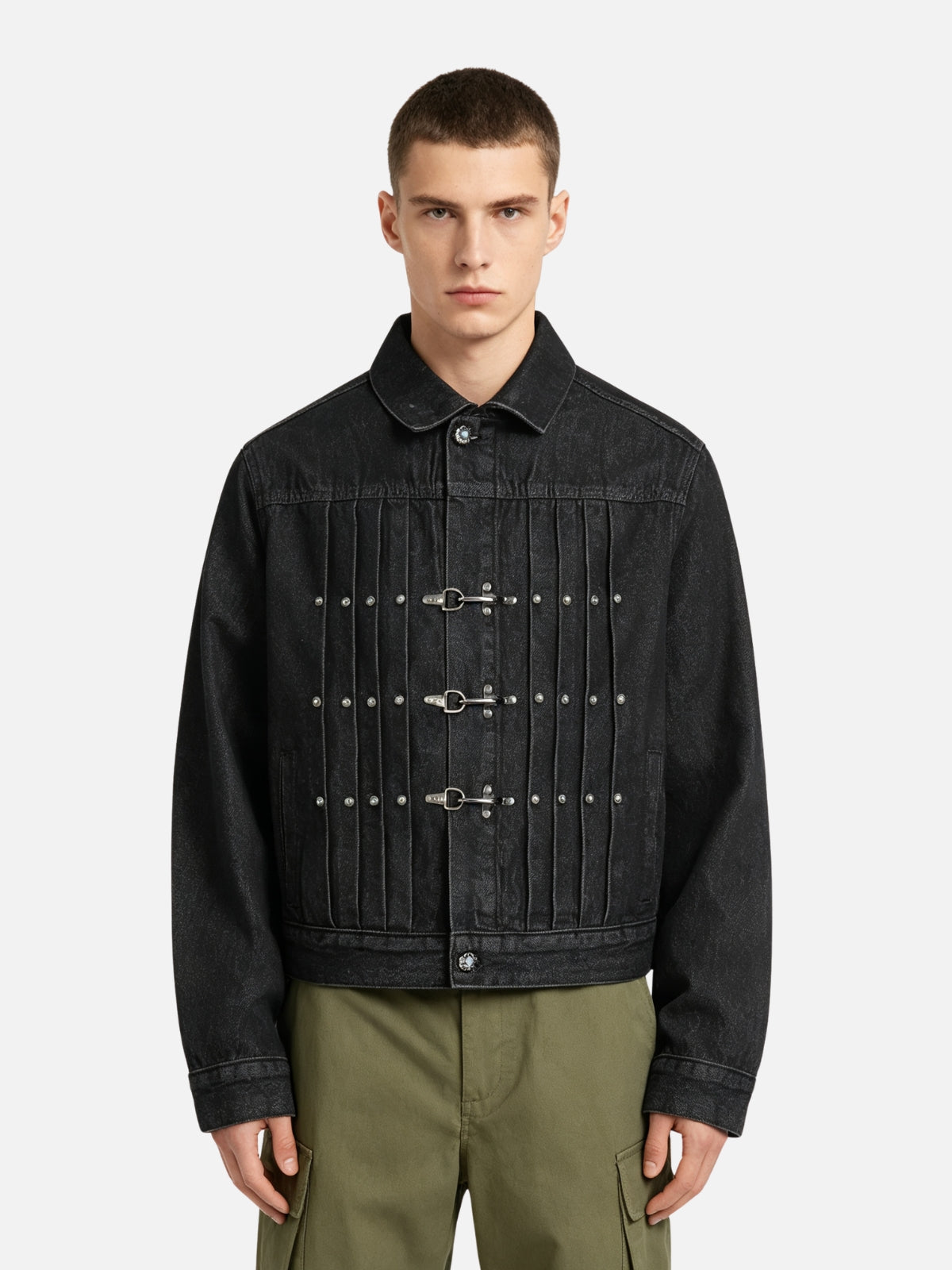Haaura T-Buckle Placket Biker Jacket