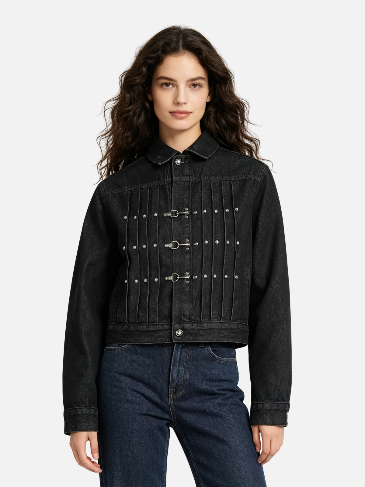 Haaura T-Buckle Placket Biker Jacket