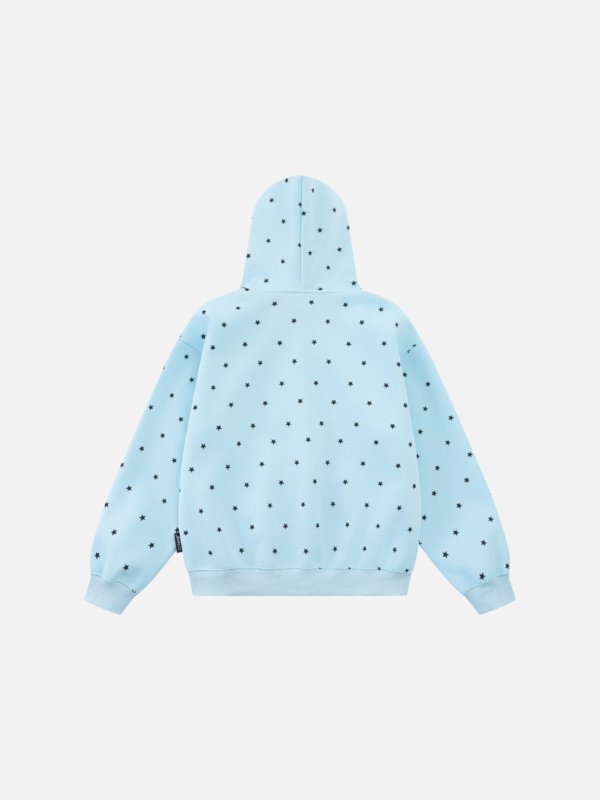 Haaura Star Print Button Zip Up Hoodie