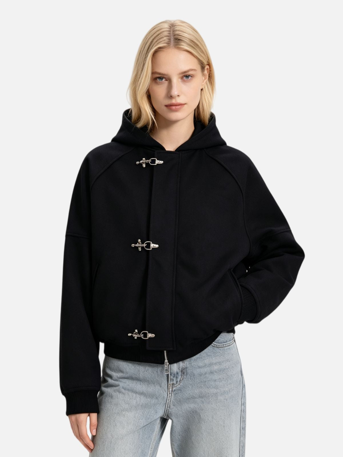Haaura Fireman Clasp Hooded Jacket