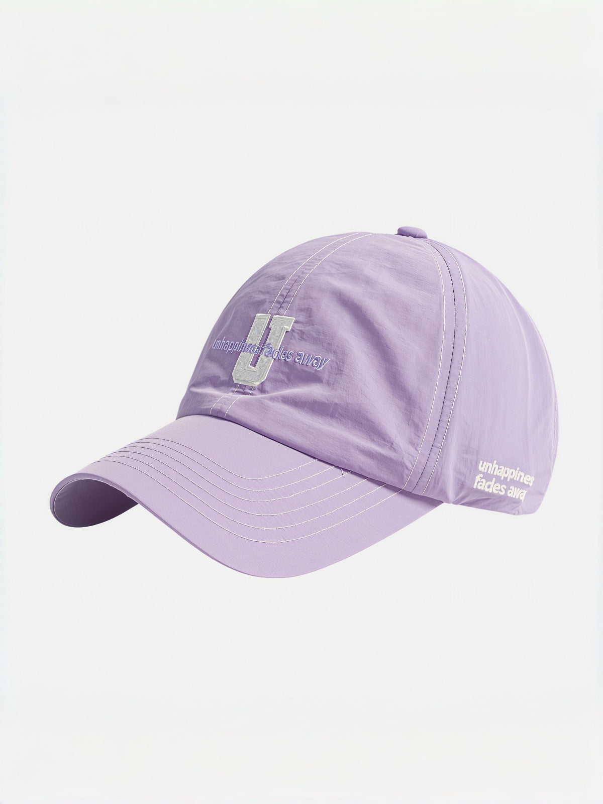 "Unhappiness Fades Away" Embroidered Cap