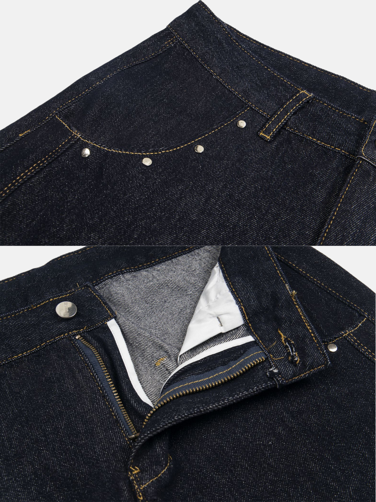 Haaura Plaid Shirt Belt Ombré Lantern Jeans