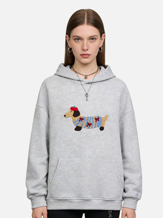 Haaura Cartoon Dachshund Hoodie