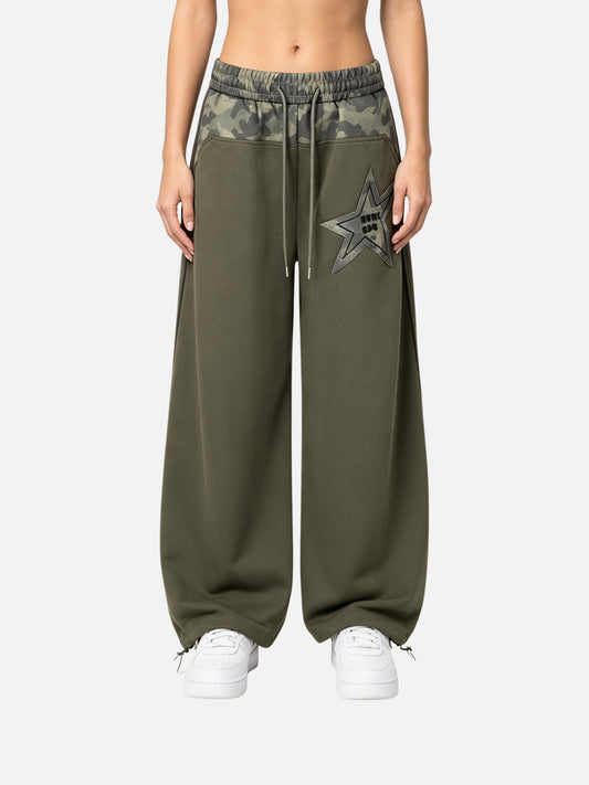 Haaura Camo Waist Star Graphic Sweatpants