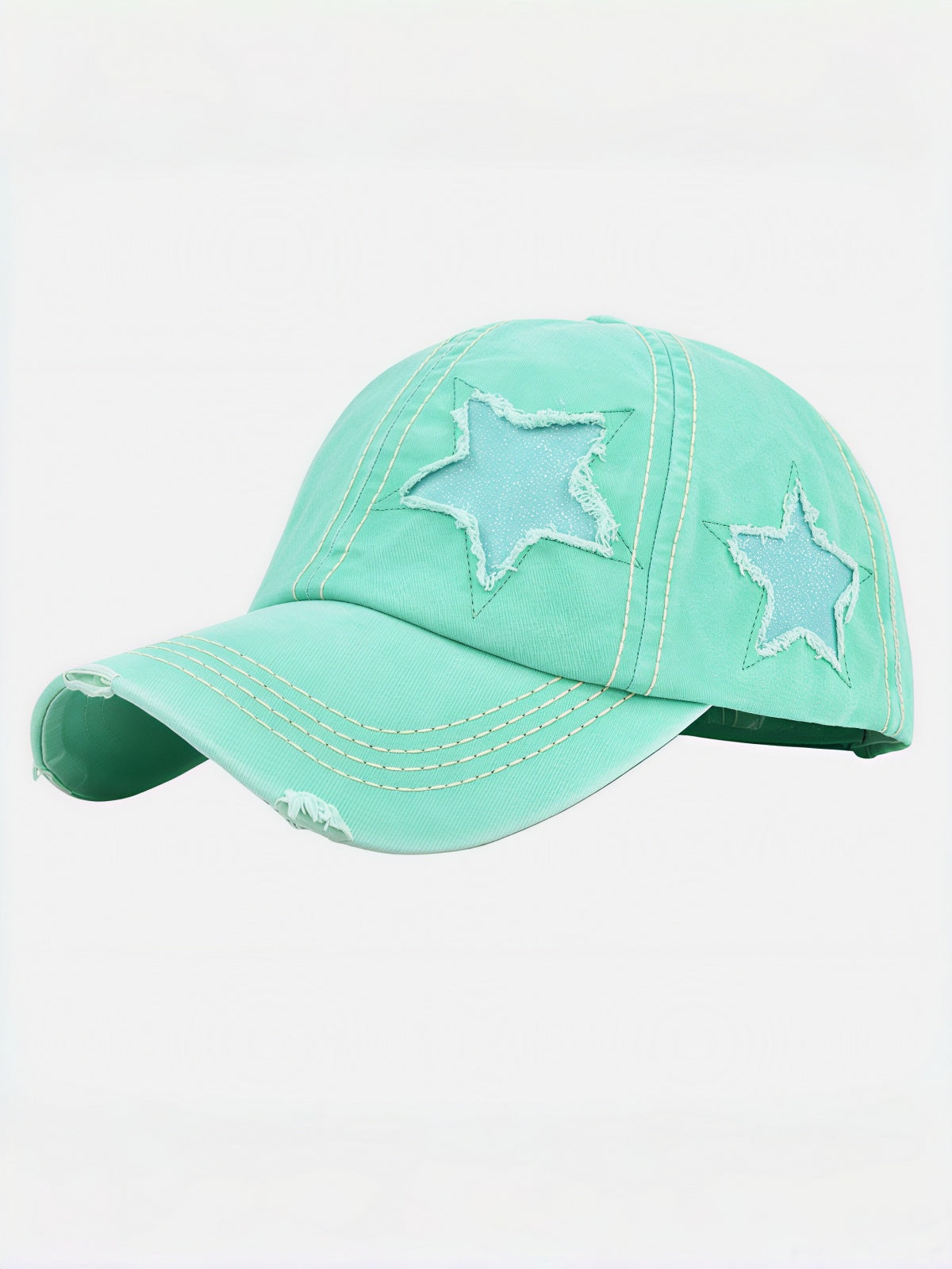 Star Embroidery Distressed Cap