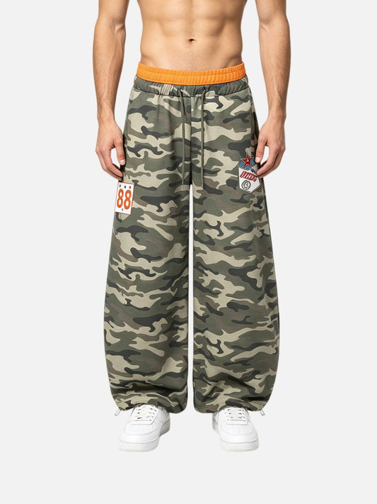 Haaura Camo Patch Baggy Sweatpants