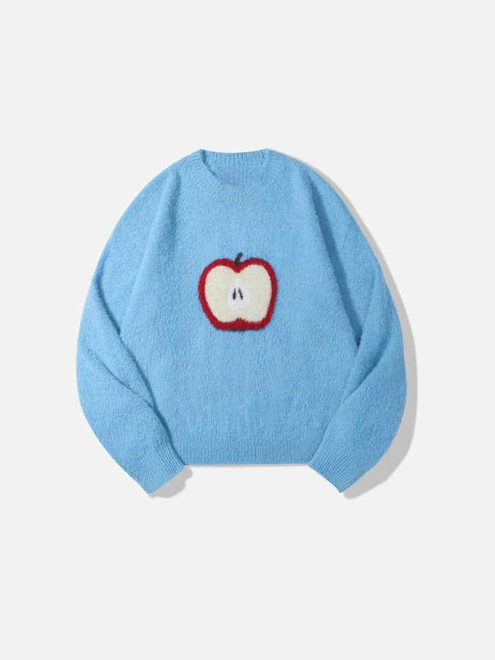 Haaura Apple Graphic Cropped Sweater