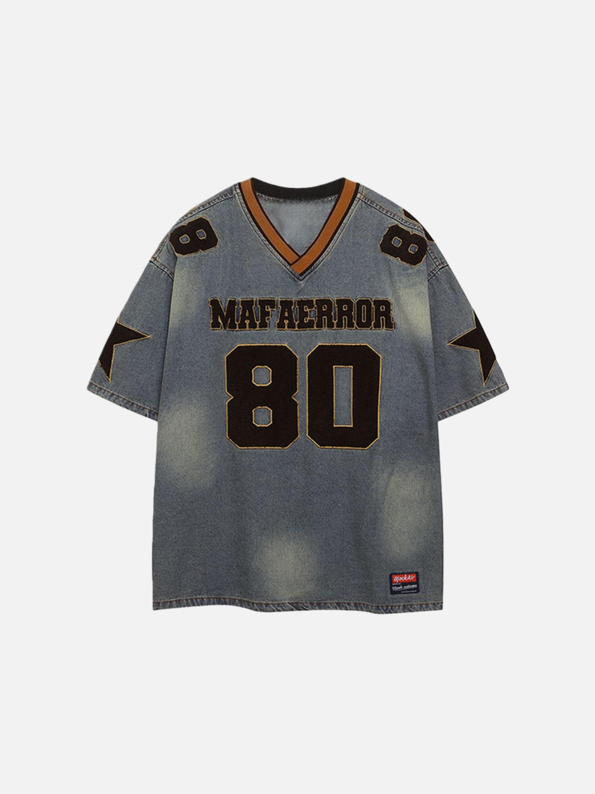 Haaura 80 V-neck Vintage Star Denim Tee
