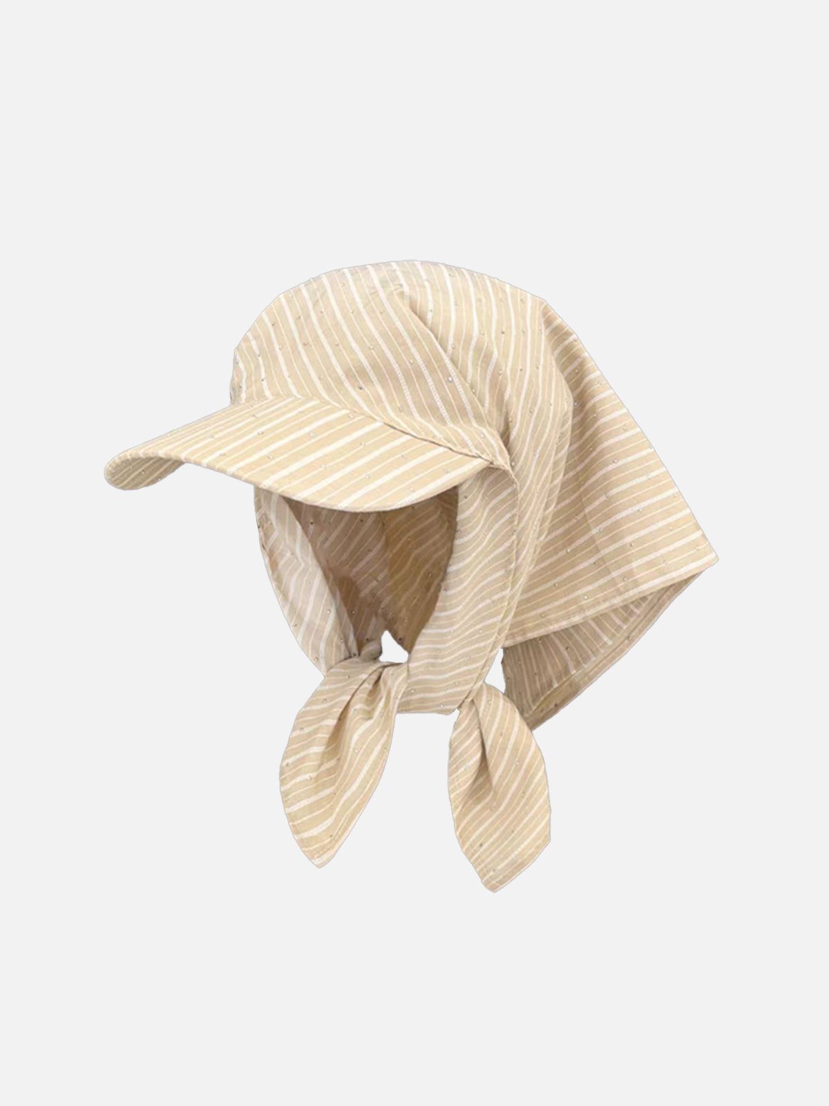 Stripe Rhinestone Bandana Cap