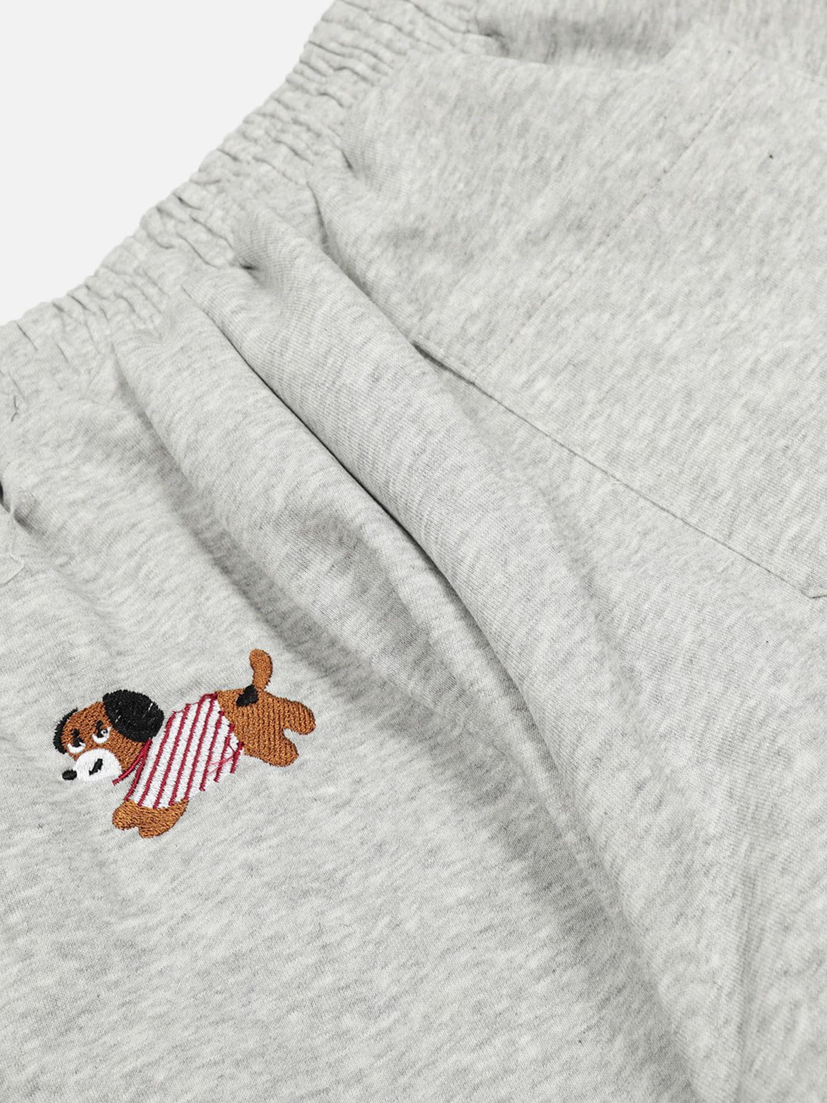 Haaura Embroidery Puppy Baaggy Barrel Sweatpants