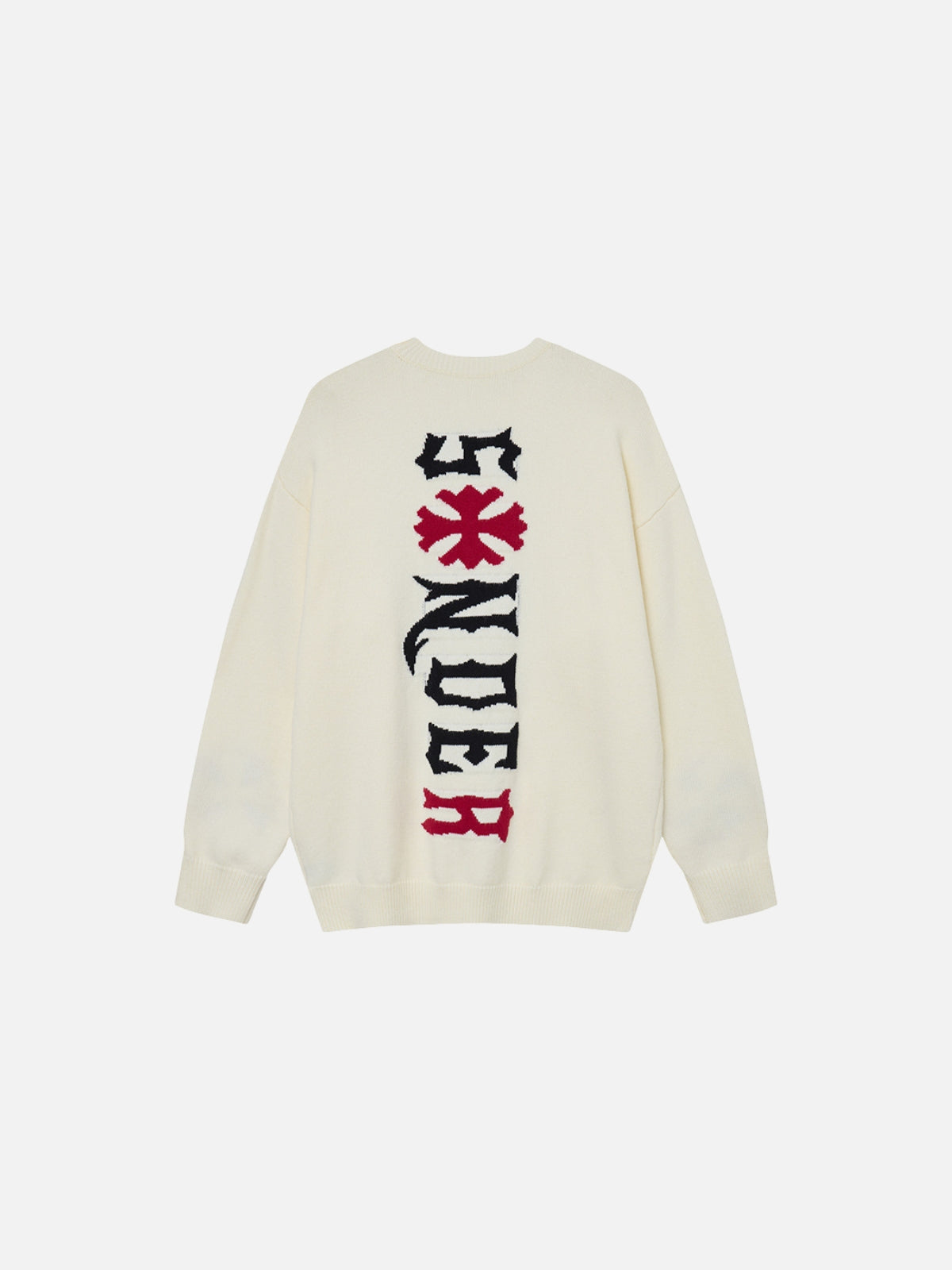 Haaura Sleeve Cross Graphic Sweater