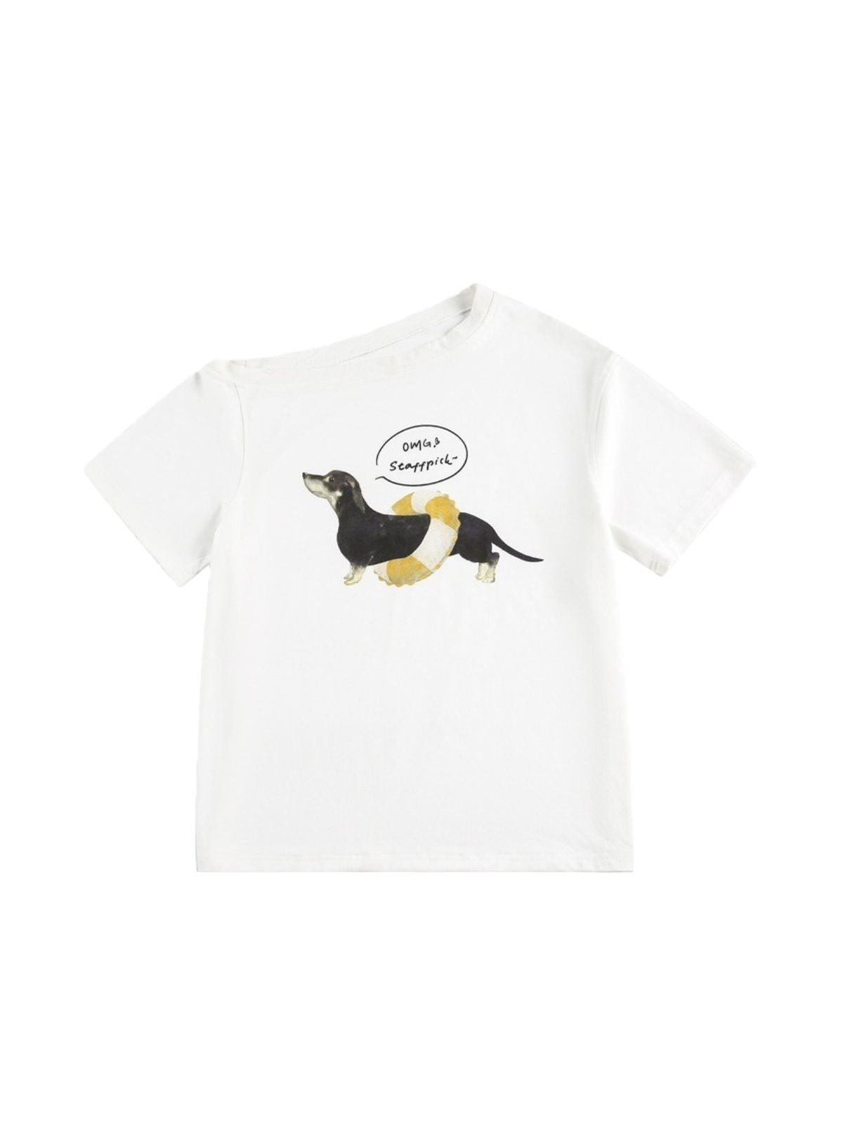 Haaura Dachshund Off-The-Shoulder Tee