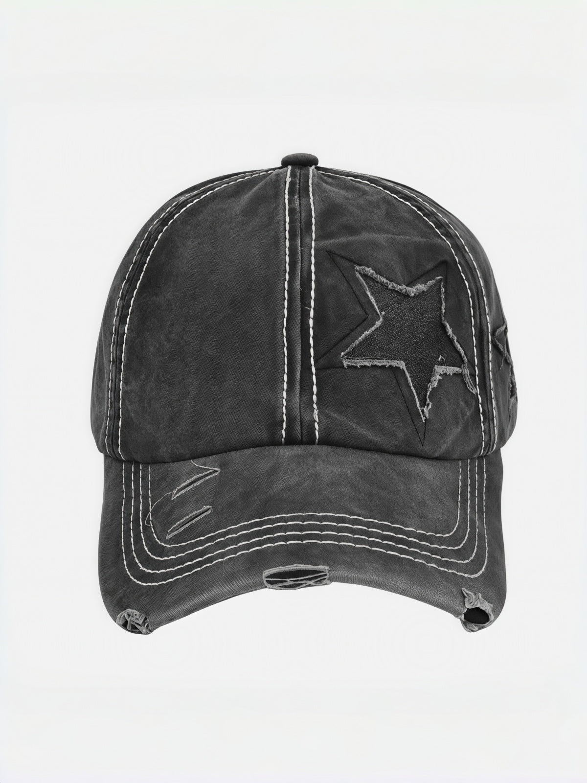 Star Embroidery Distressed Cap