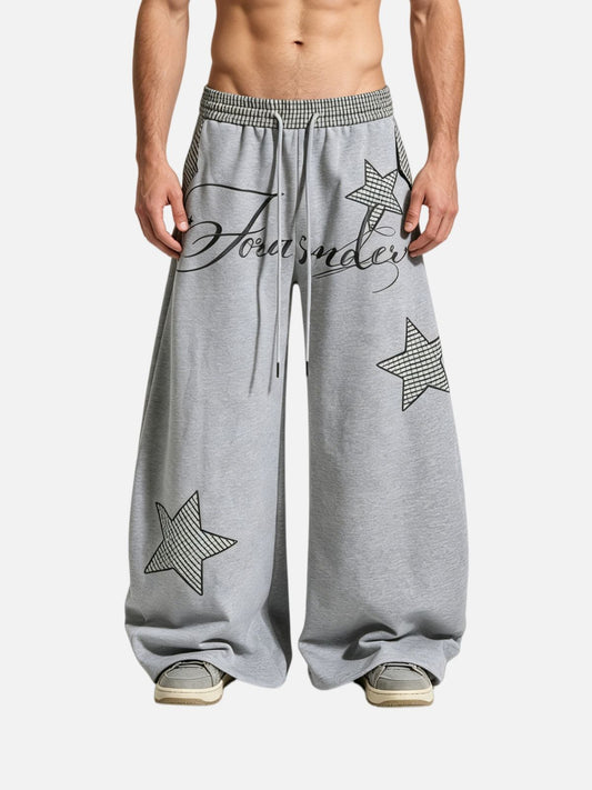 Haaura Baggy Star Print Sweatpants