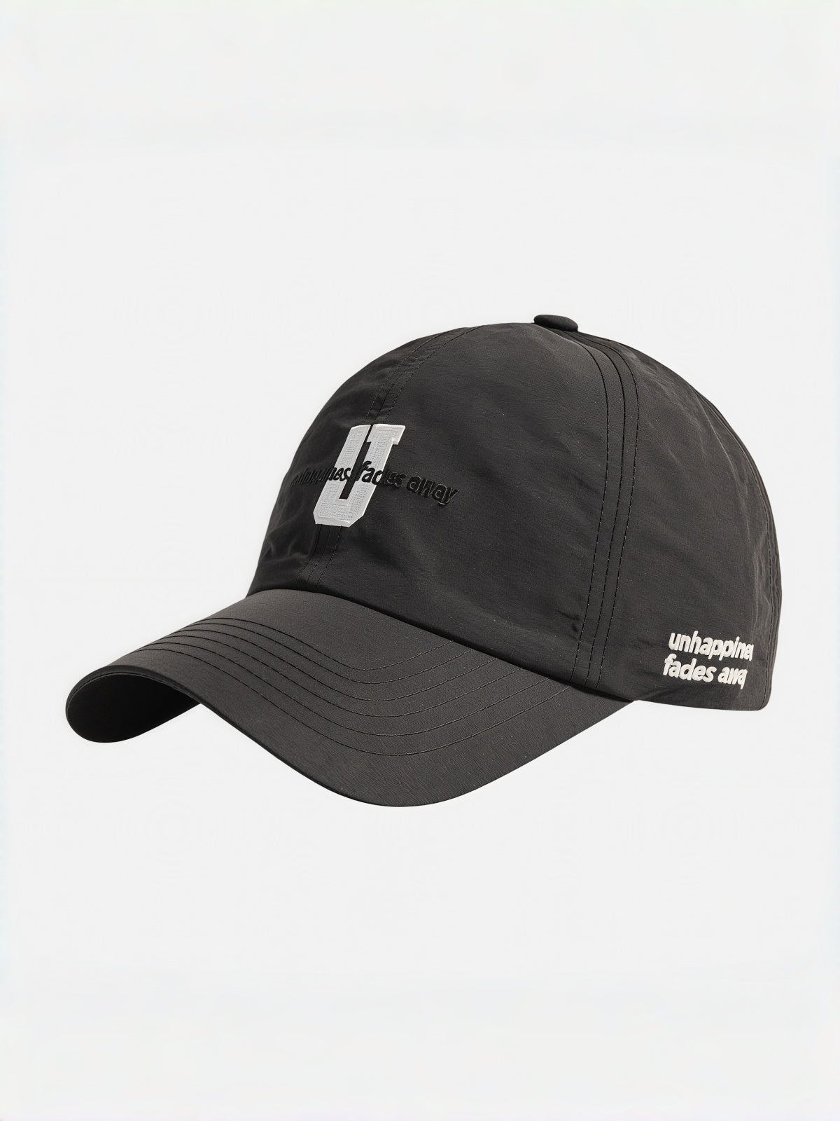 "Unhappiness Fades Away" Embroidered Cap
