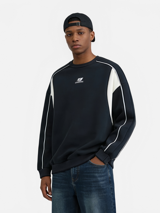 Haaura Contrast Panel Crewneck Sweatshirt