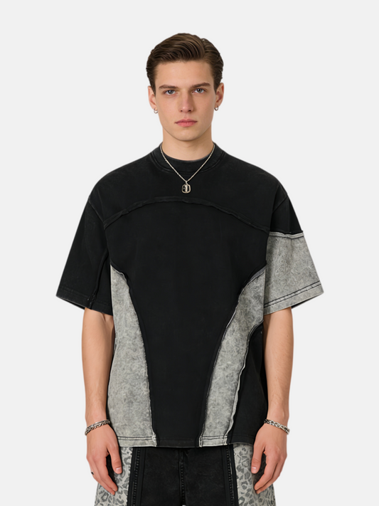 Haaura Contrast Panel Washed Tee