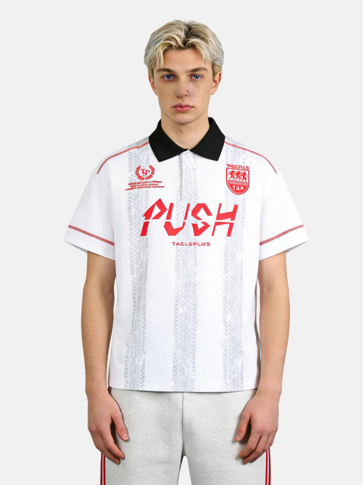 Haaura No.32 Racing Stripe Polo Shirt