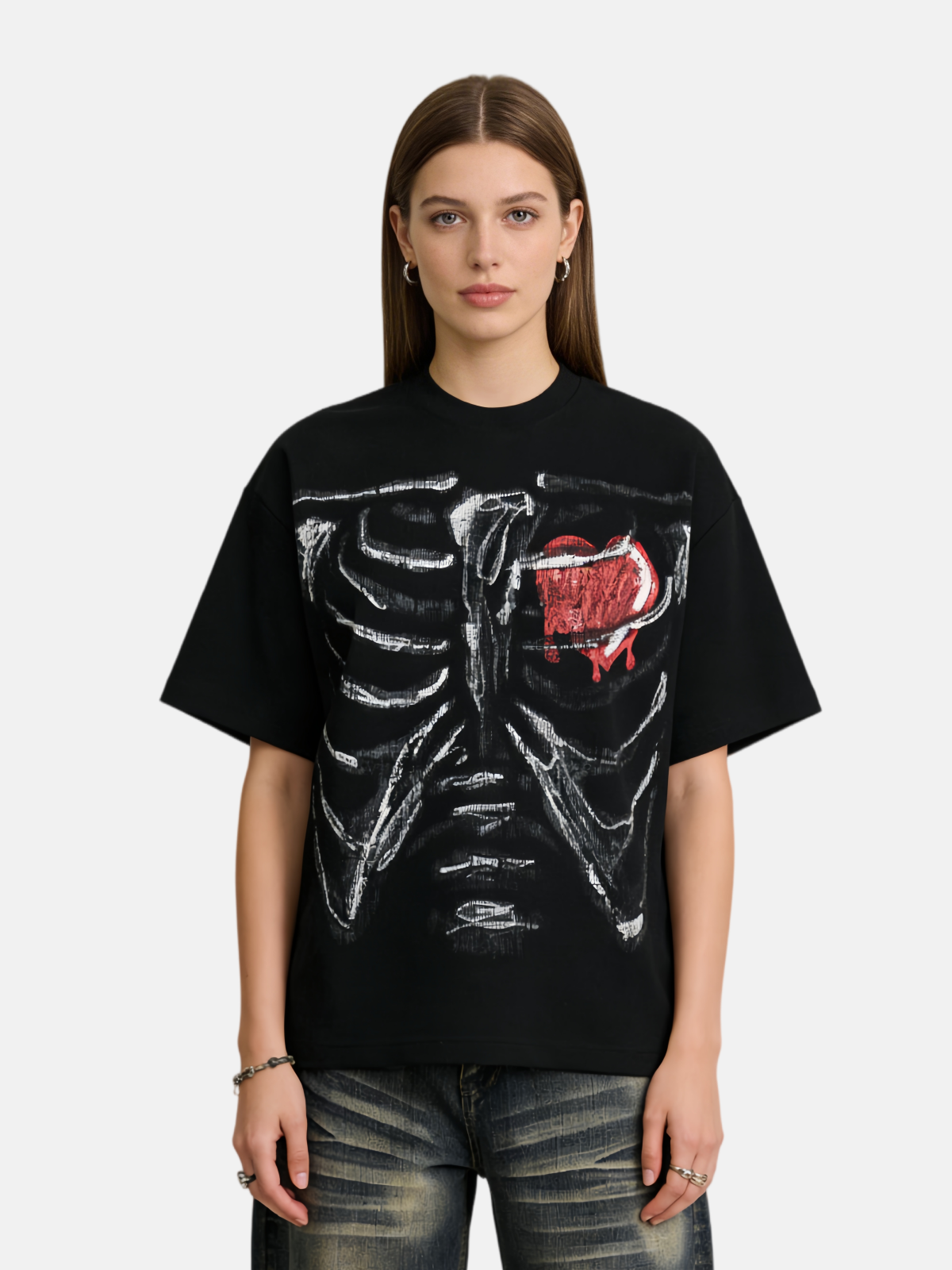 Haaura Skeleton Heart Tee