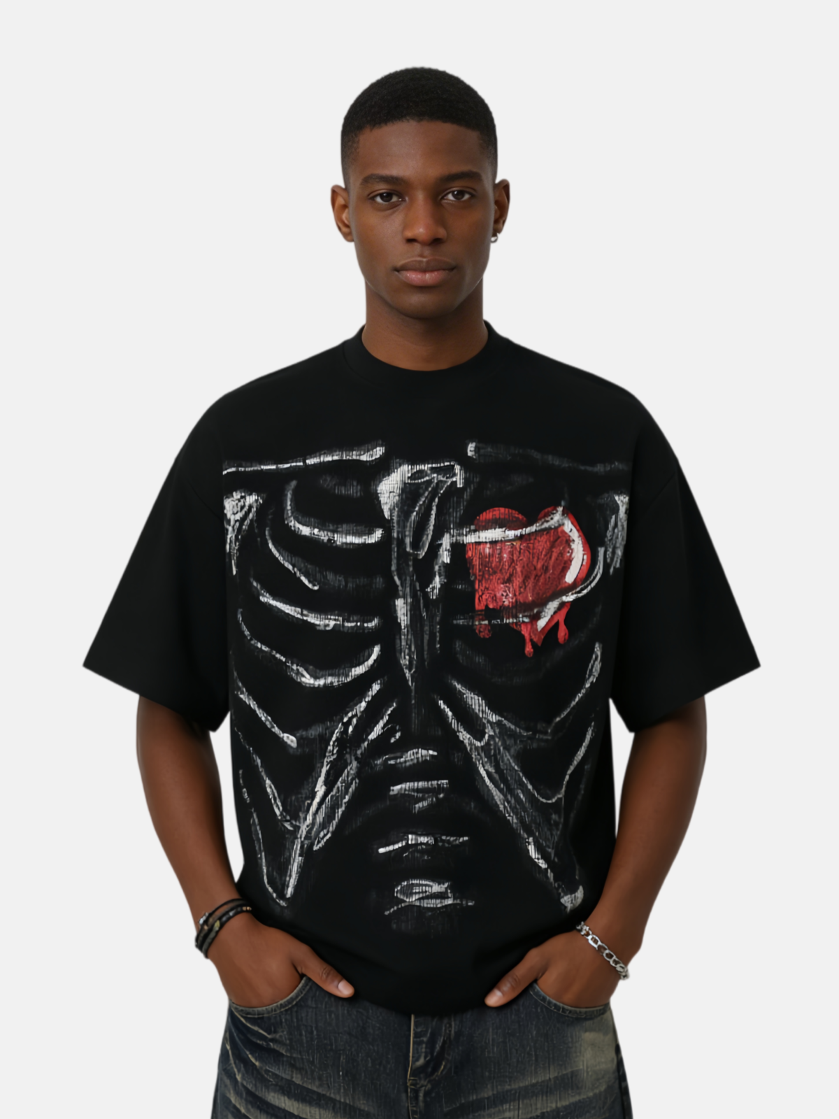 Haaura Skeleton Heart Tee