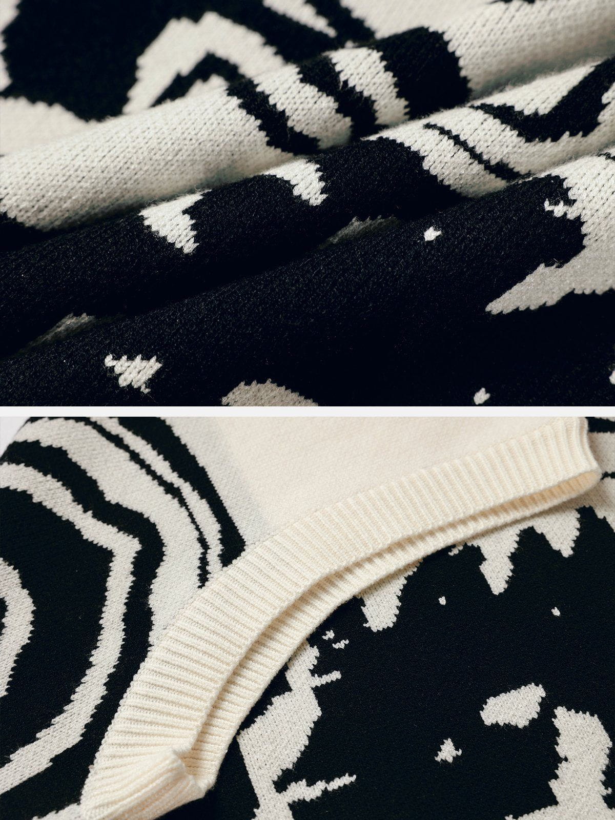 Haaura Skeleton Portrait Graphic Sweater Vest