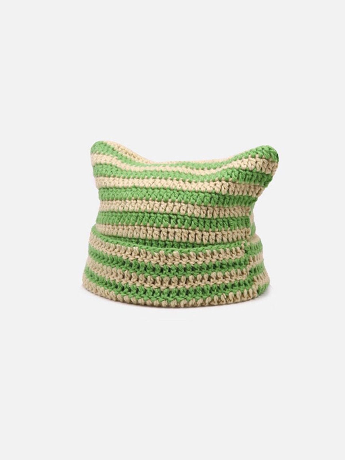 Stripe Cat Ear Beanie