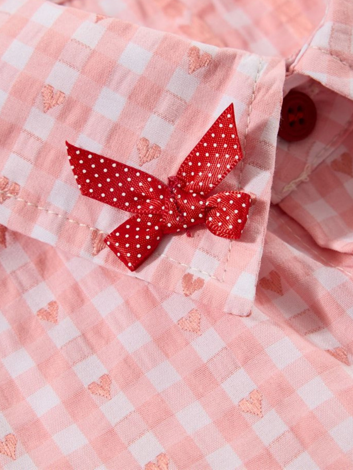 Haaura Puppy Patchwork Gingham Shirt
