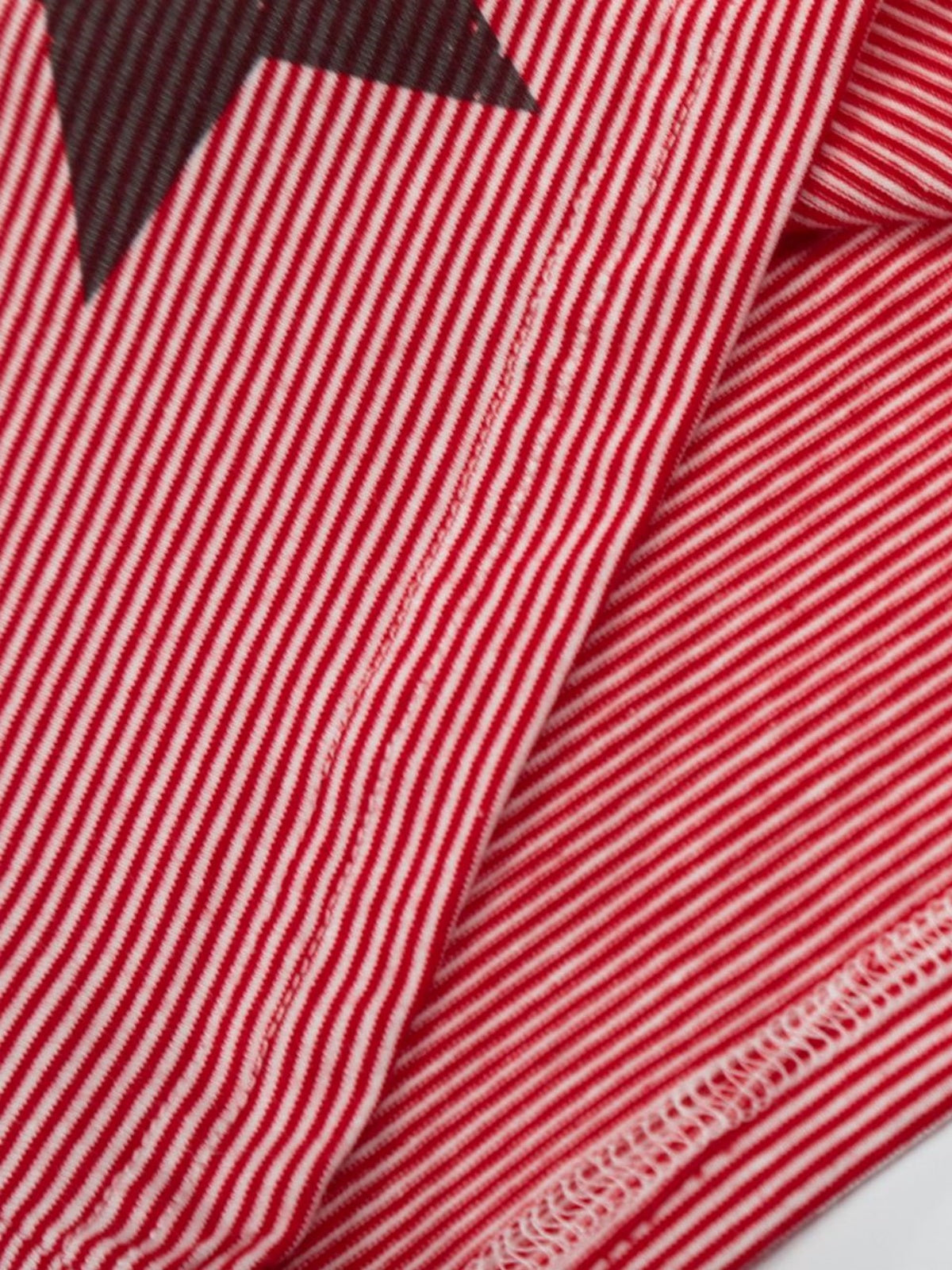 Haaura Cropped Striped Star Ringer Top