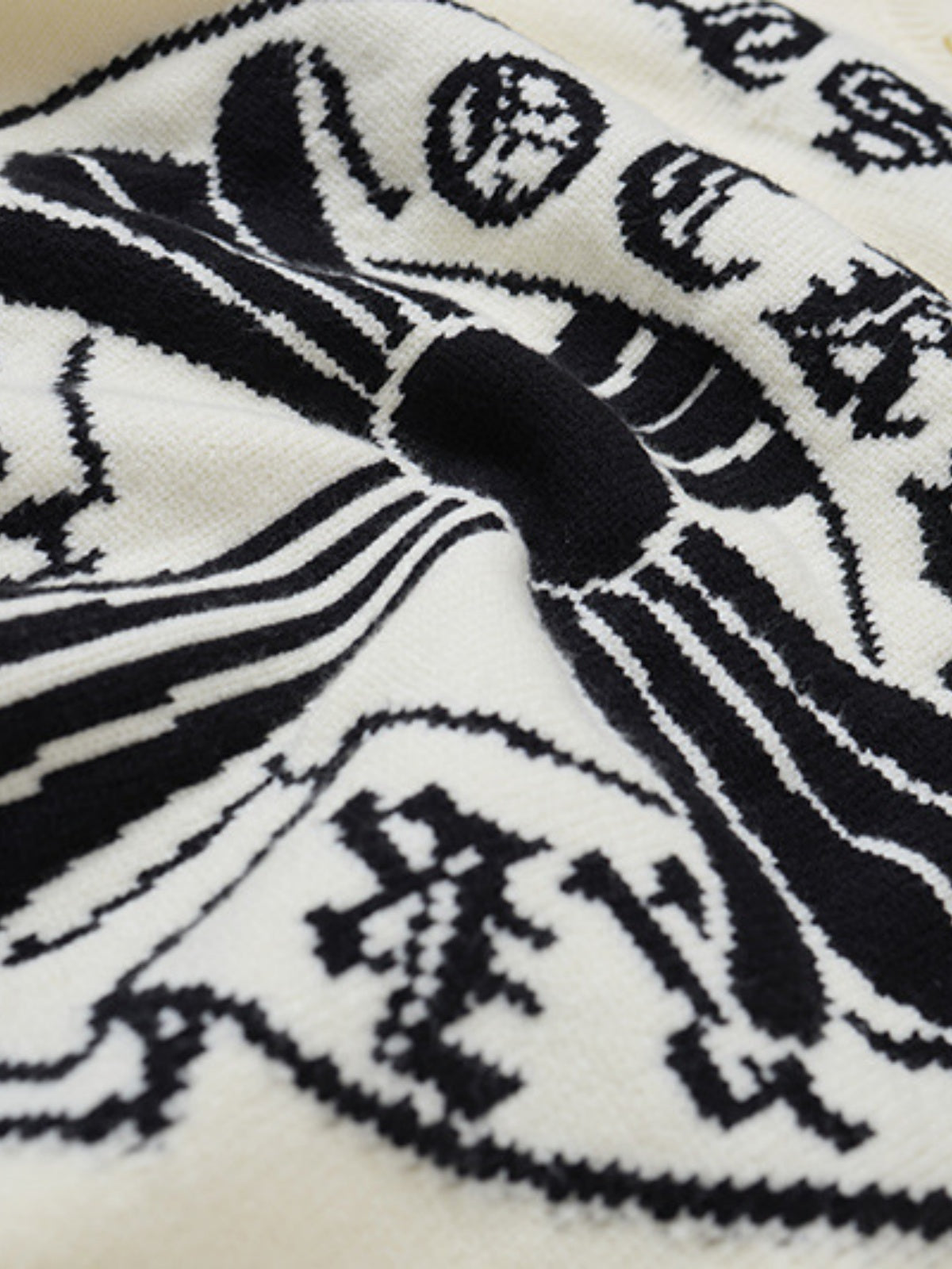Haaura Distressed Cross Graphic Sweater
