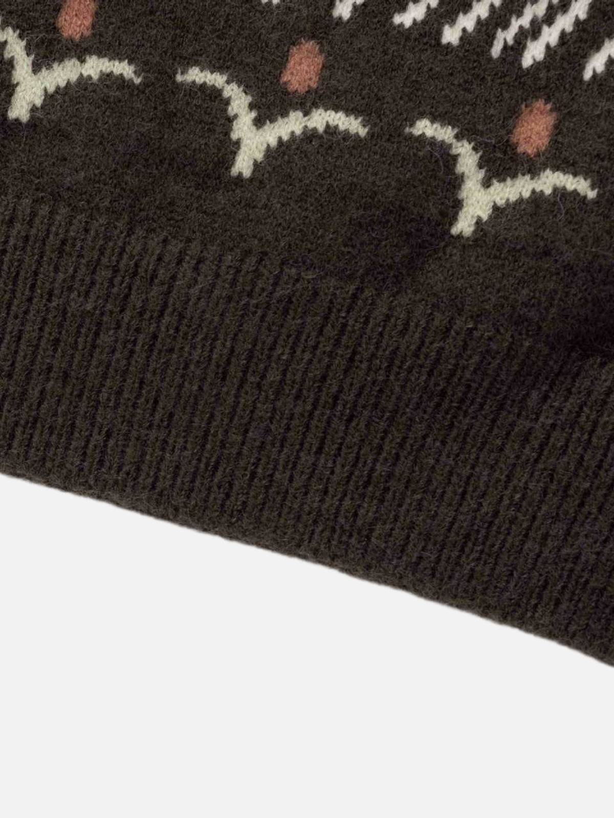 Haaura Apple Cat Jacquard Hoodie