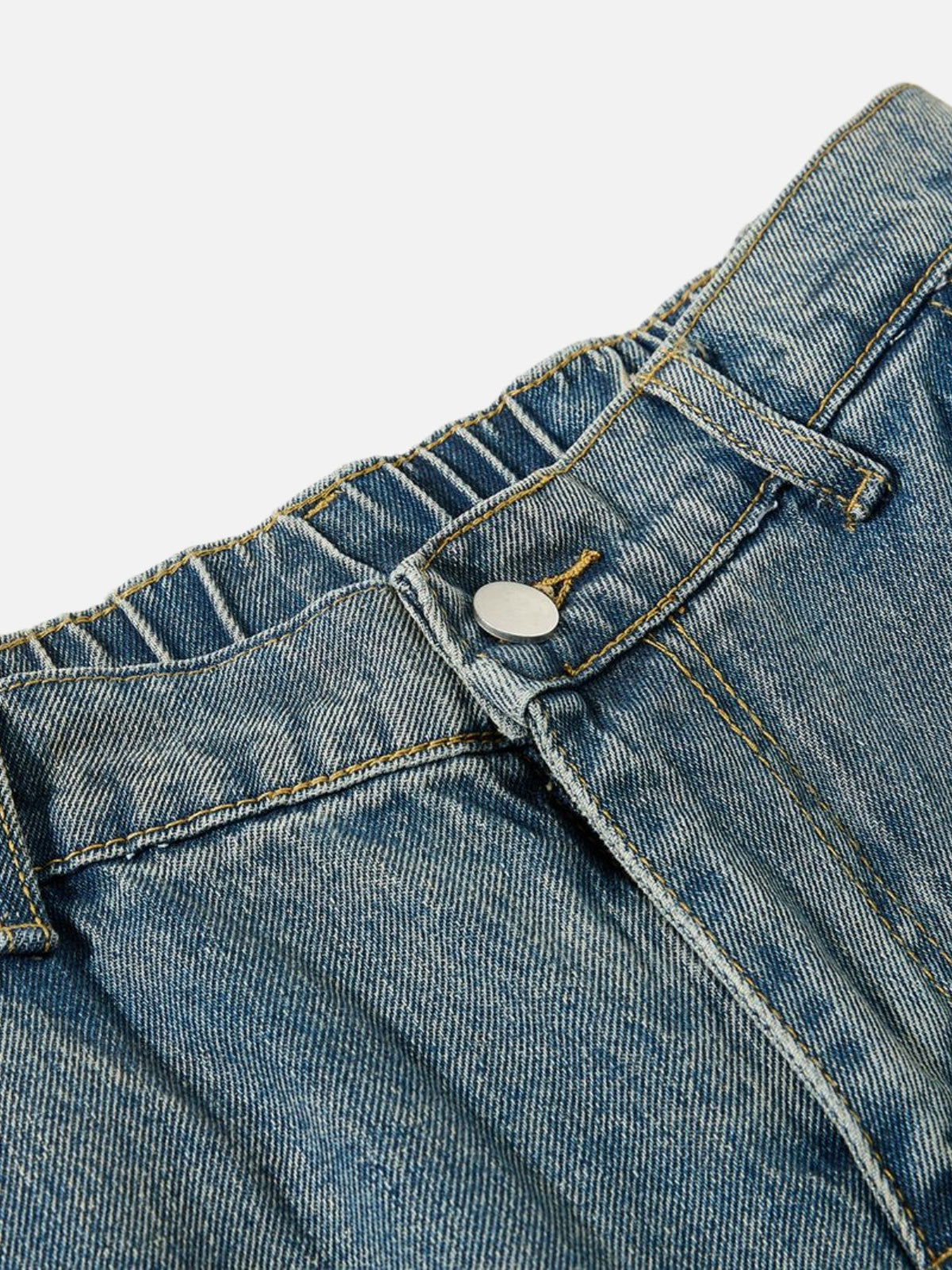 Haaura Cat Applique Baggy Cargo Jeans