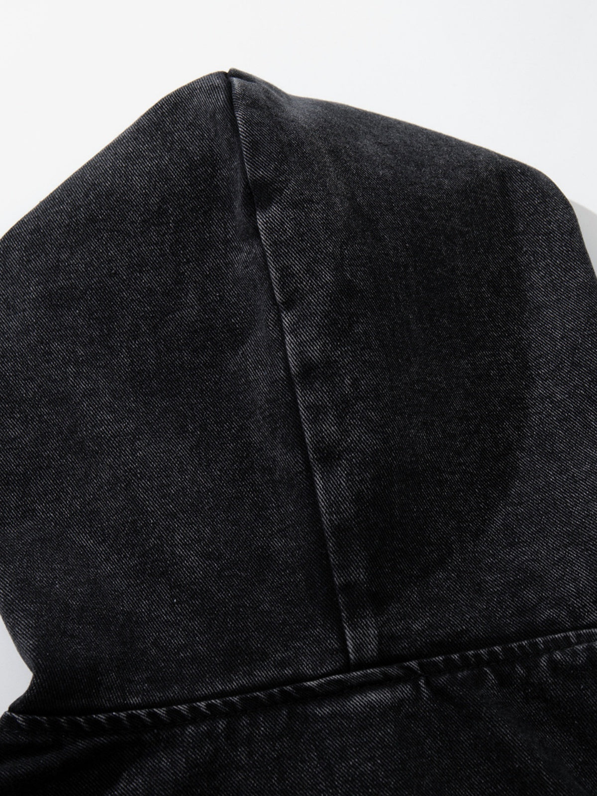 Haaura Buckle-Fastened Washed Denim Hoodie