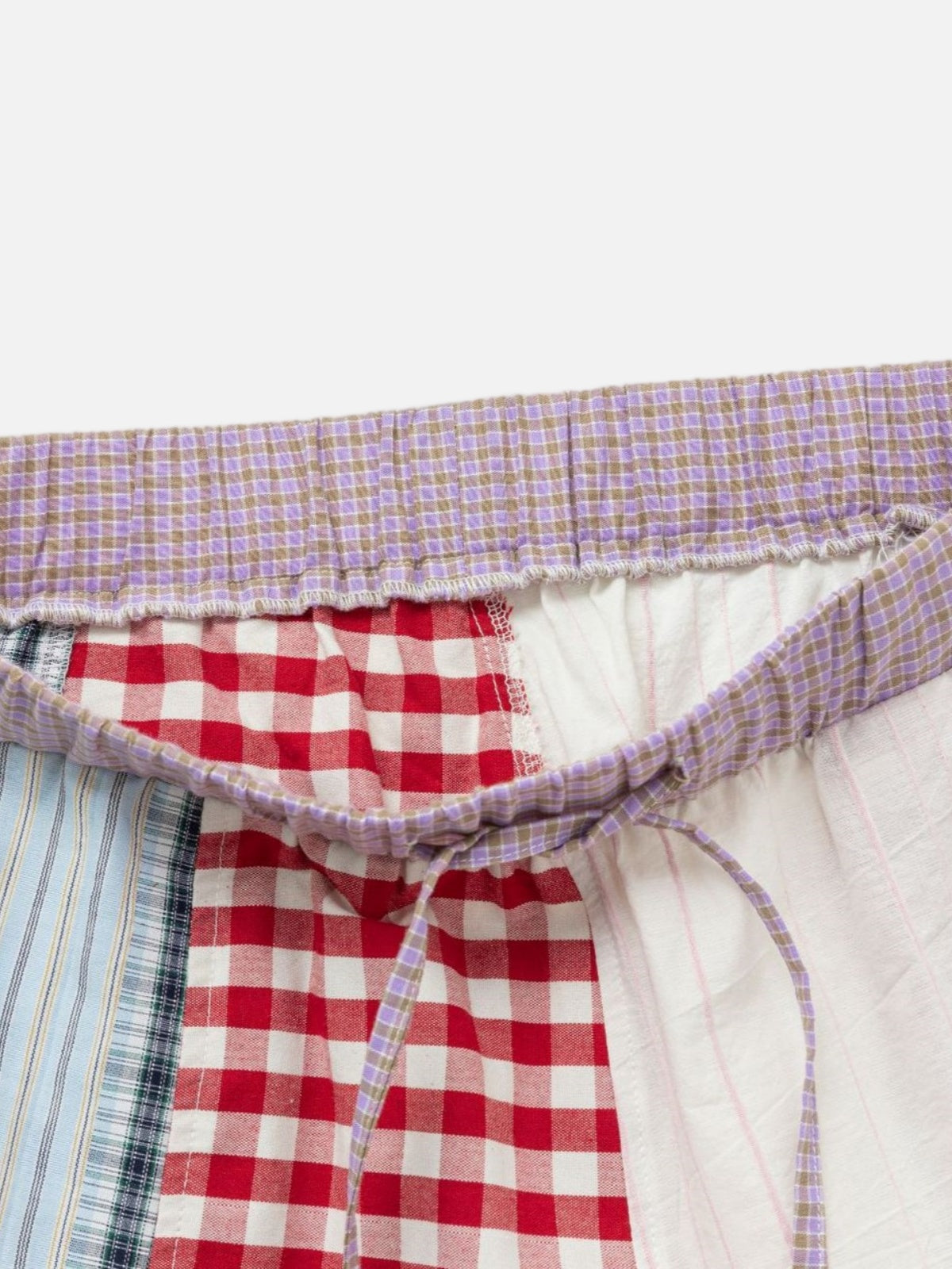 Haaura Patchwork Plaid Baggy Pants