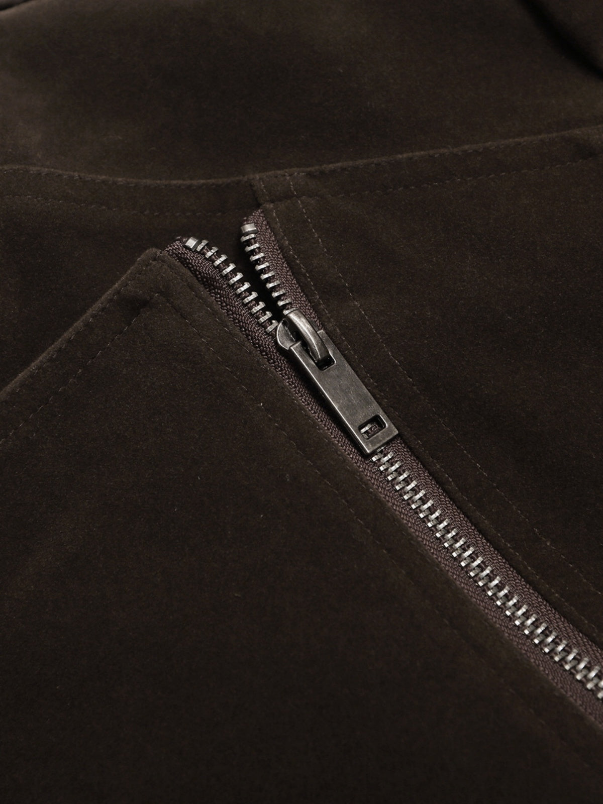 Haaura Suede Asymmetrical Zip Jacket
