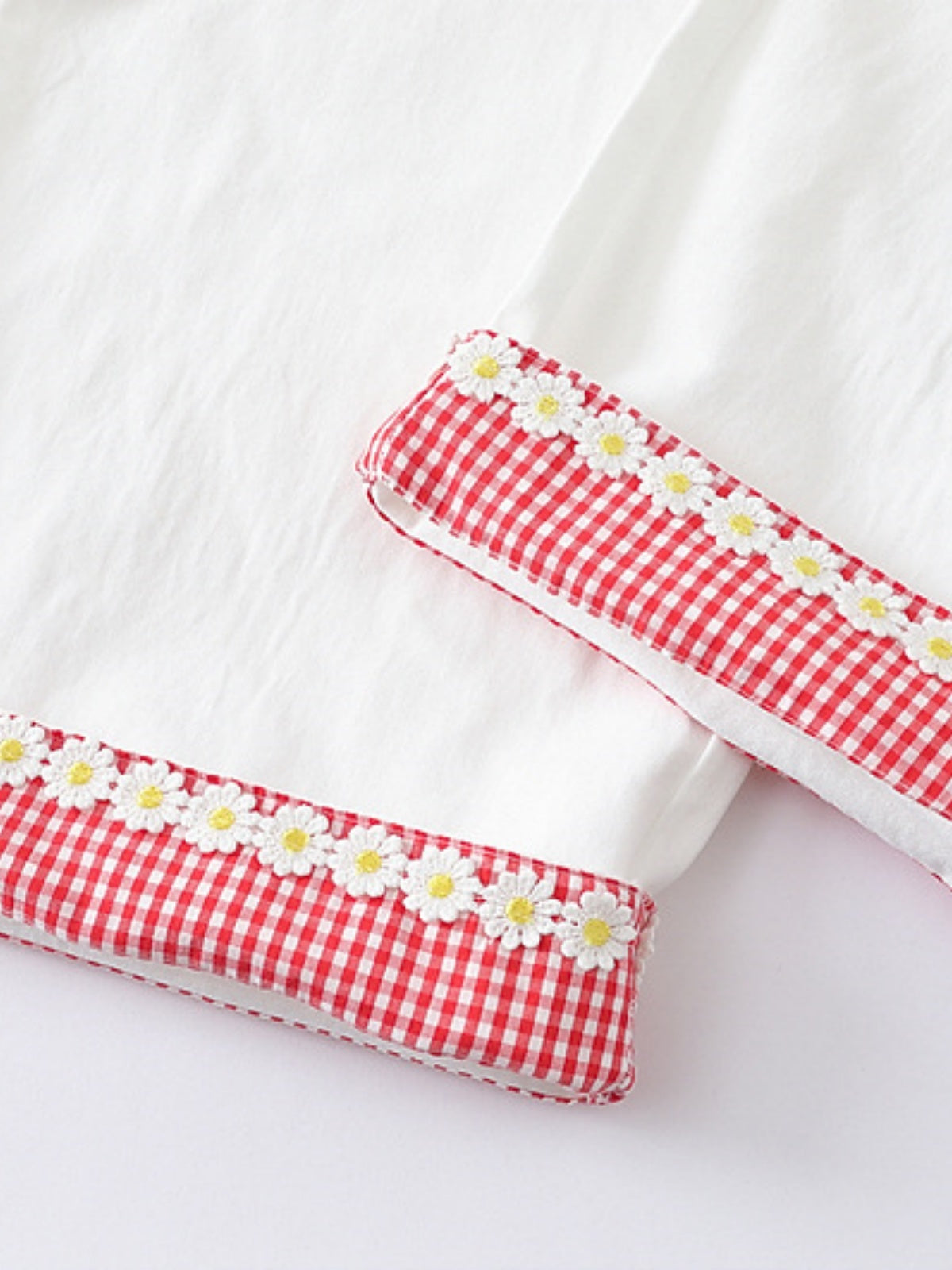 Haaura Patchwork Gingham Strawberry Baggy Pants