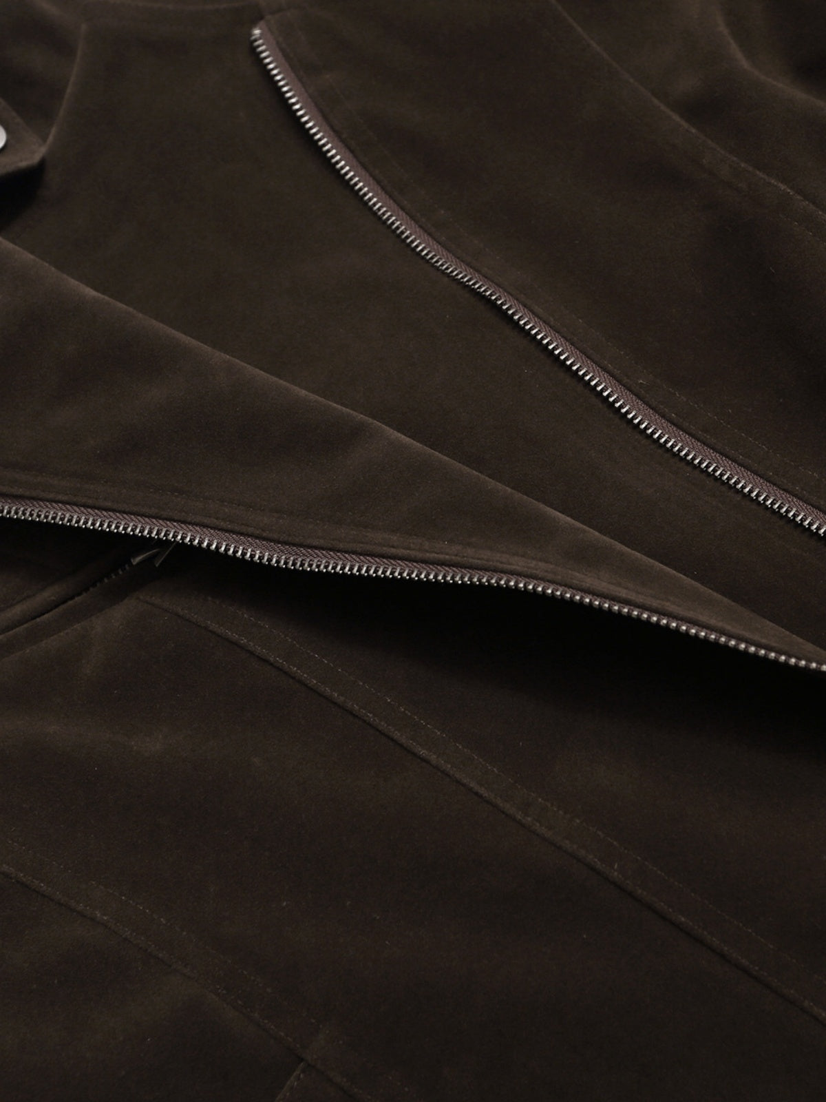 Haaura Suede Asymmetrical Zip Jacket