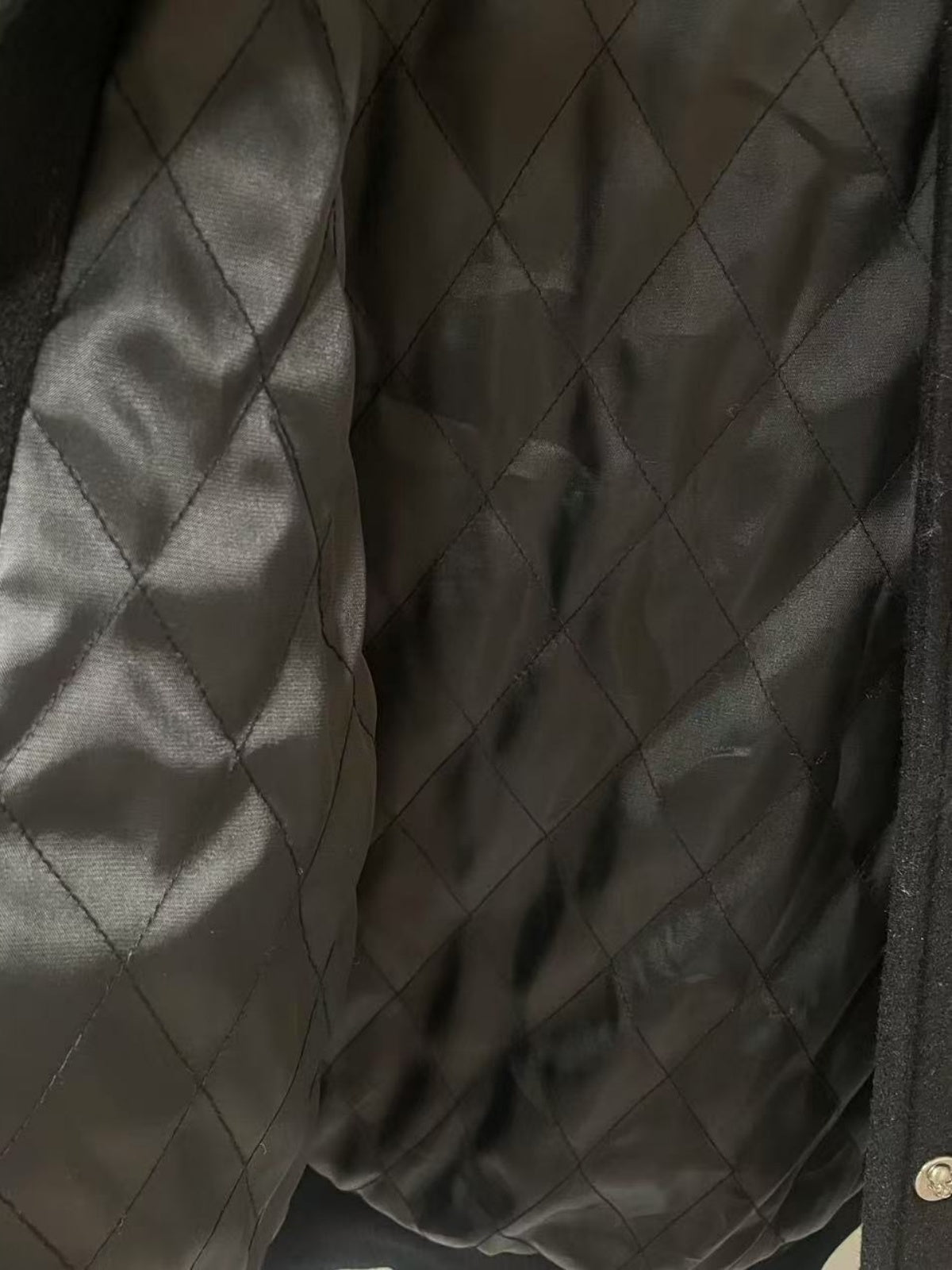 Haaura Patchwork Stripe Baseball Jacket