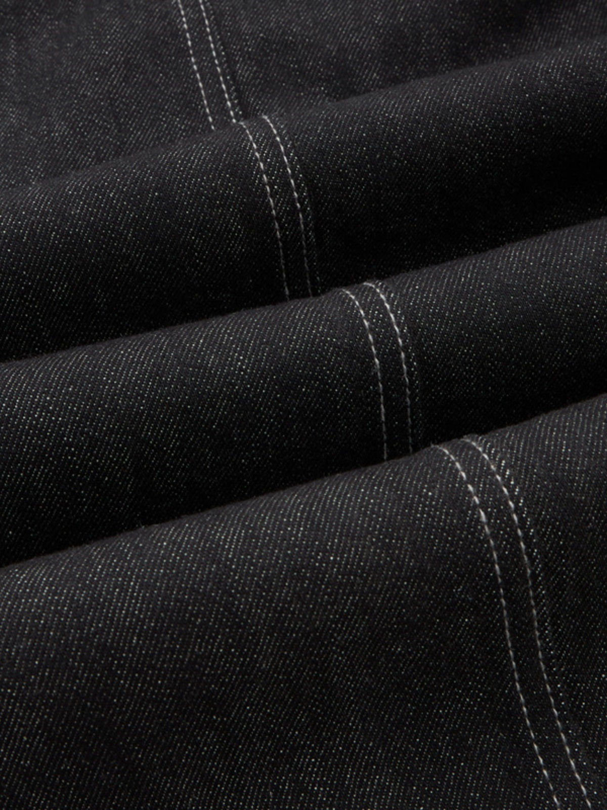 Haaura Contrast Stitch Baggy Barrel Jeans
