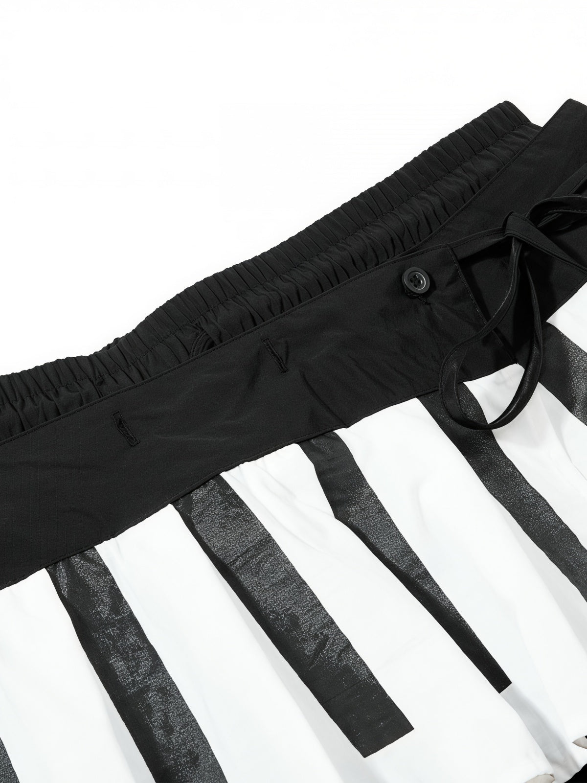 Haaura Baggy Piano Key Ruffle Wide-Leg Pants